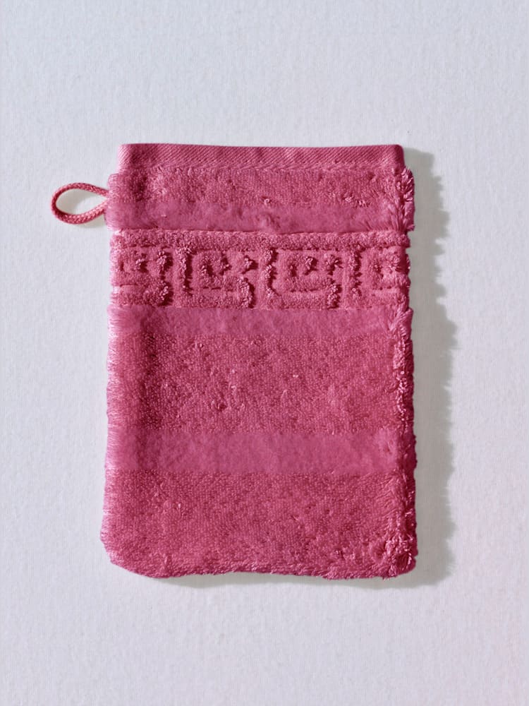 Serviette, Serviette unie, couleur : rose moyen uni, taille 30x50 cm, 2, marque Cawö, 100% coton - helline
