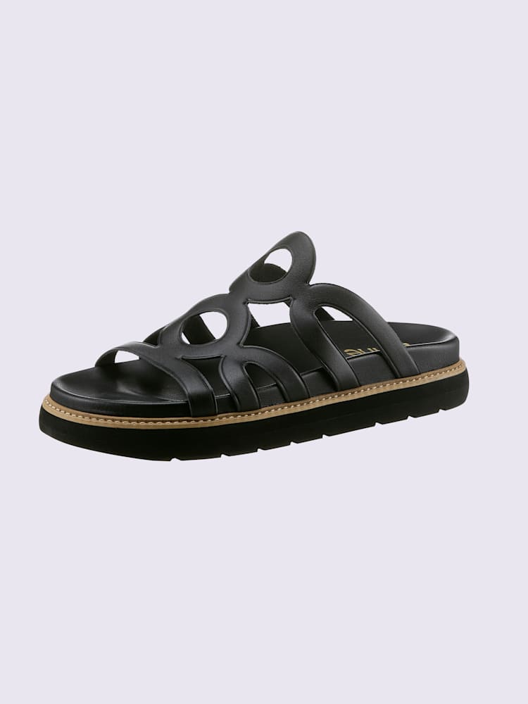 Mules de fabrication espagnole, noir uni, taille 40 - helline