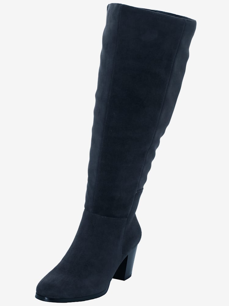 Bottes pour jambe large, XL, bleu foncé uni, taille 38, Sheego - helline