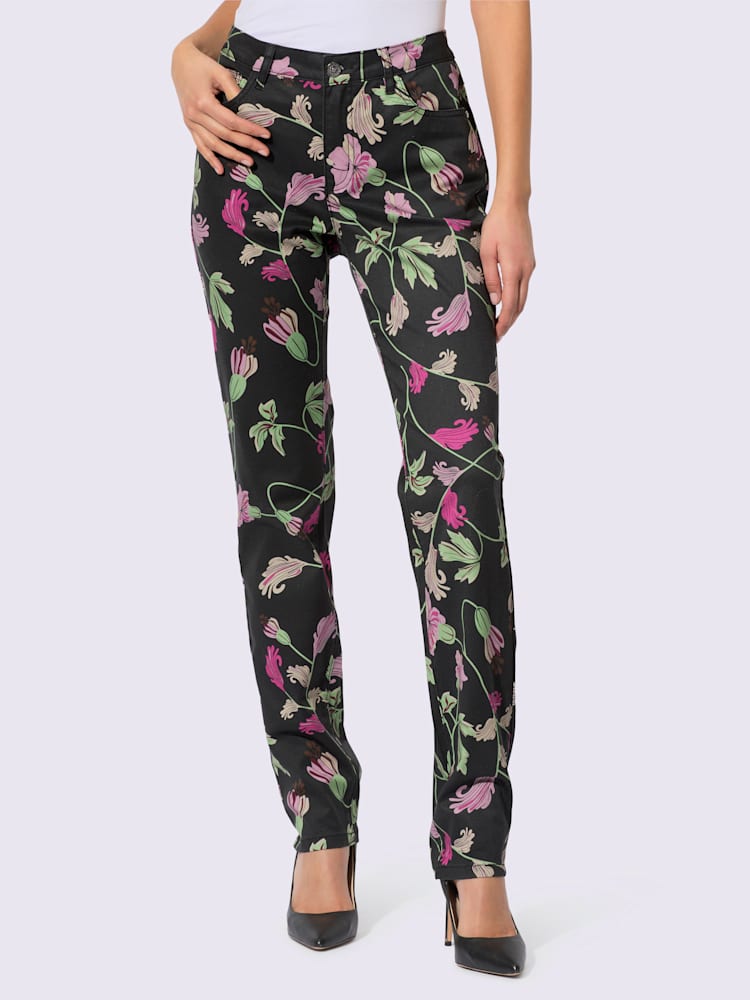 Pantalon 5 poches 55% lyocell, couleur noir, taille 38, marque Creation L - helline