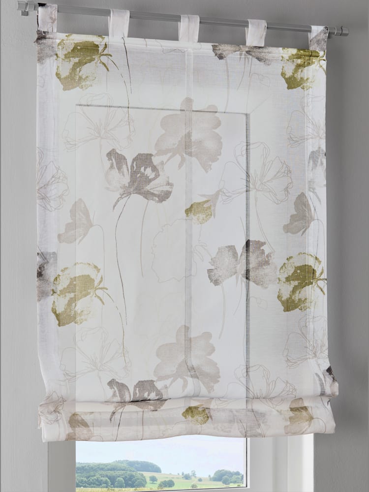 Joli store-bateau, couleur blanc, taille 140x60 cm, marque helline home - helline