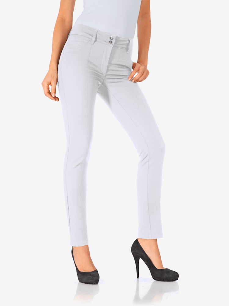 Pantalon skinny coupe skinny, couleur blanc, taille 44, marque Rick Cardona - helline