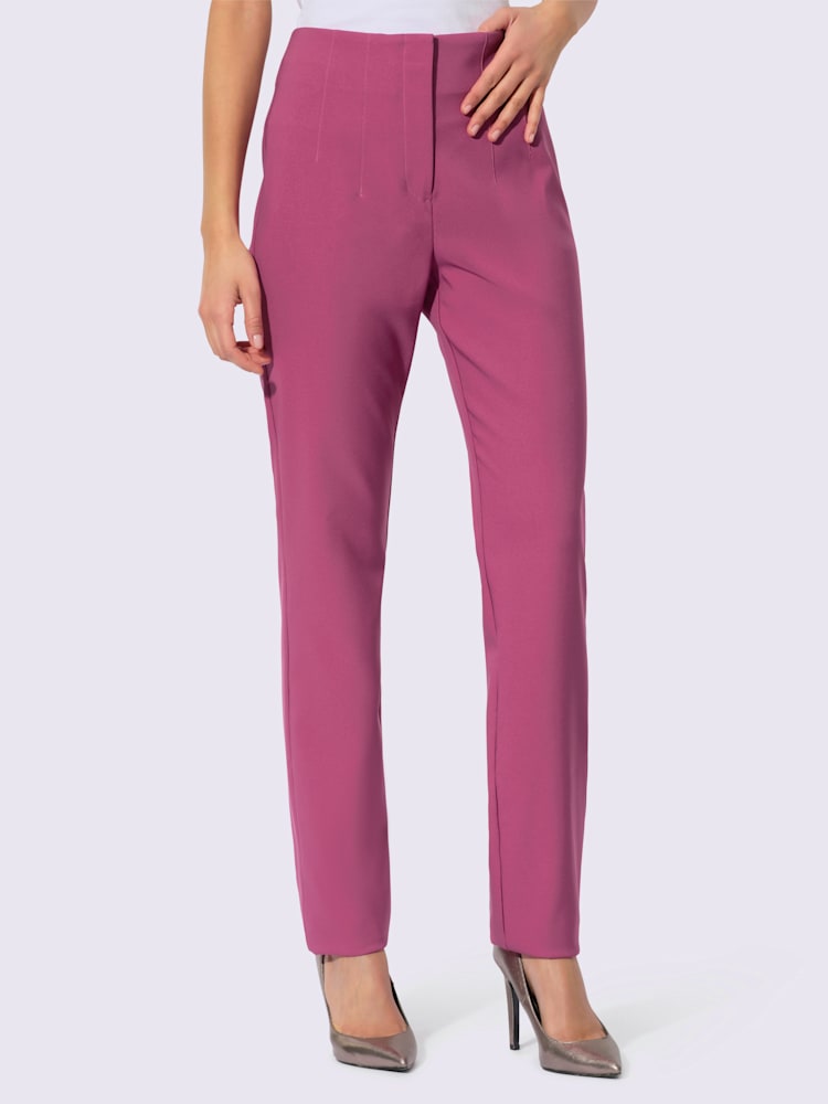 Pantalon tissé polyester recyclé, couleur rose, taille 40, marque Creation L - Witt