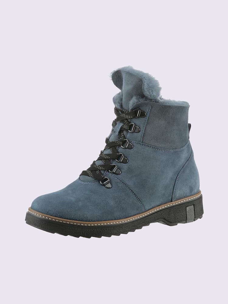 Bottines largeur h*, couleur bleu, taille 4,5, marque Waldläufer - helline