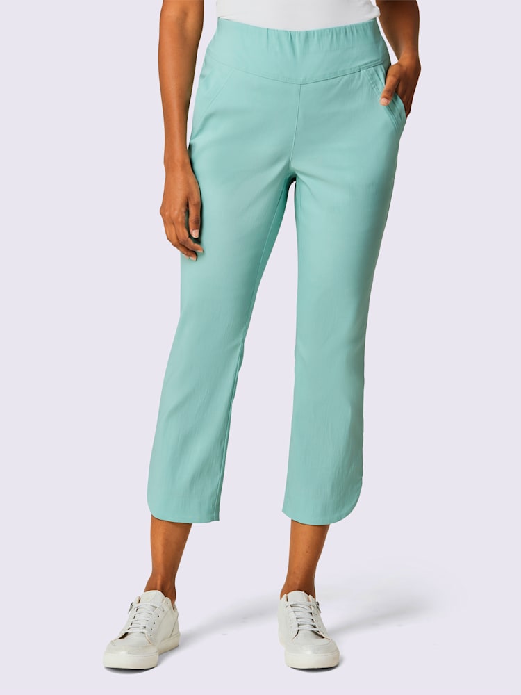 Pantalon 7/8 qualité lyocell estivale, couleur bleu, taille 42, marque Stehmann Comfort line - helline