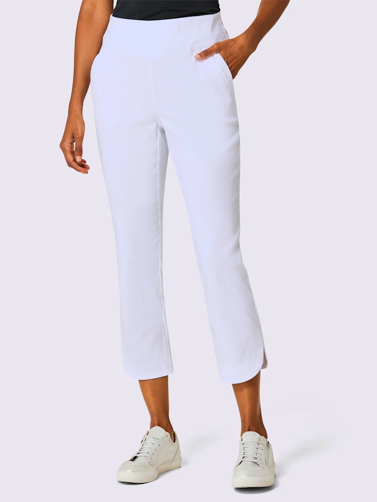 Pantalon 7/8 qualité lyocell estivale, couleur blanc, taille 38, marque Stehmann Comfort line - helline