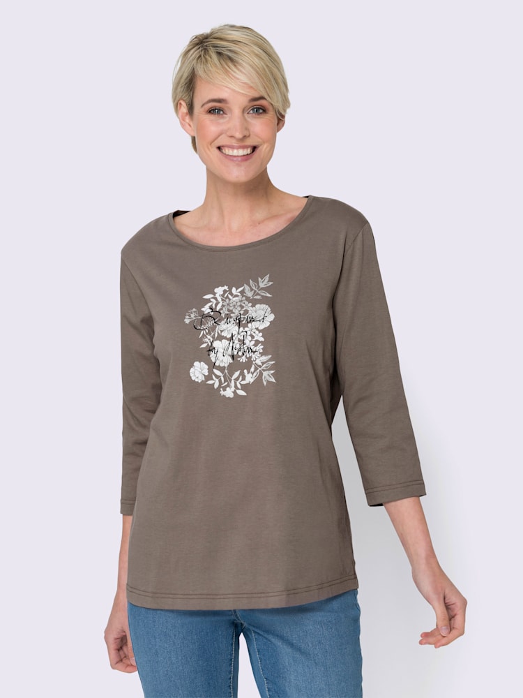 T-shirt long imprimé transfert couleur argenté, couleur blanc, taille 56 - Witt