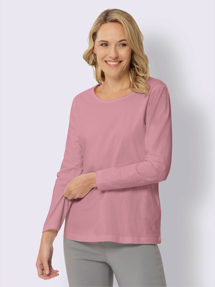 T-shirt à manches longues un basique facile à assortir, couleur rose, taille 46 - Witt