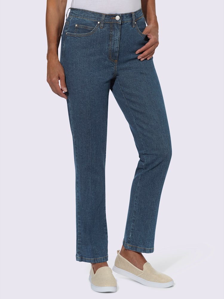 Jean 5 poches stretch perfect fit, couleur bleu, taille 52, marque Collection L - helline