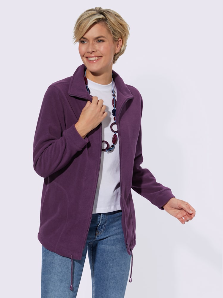 Veste polaire traitement contre les bouloches, couleur violet, taille 50, marque Collection L - helline
