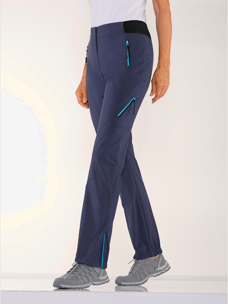 Pantalon technique 55% coton, couleur bleu, taille 48, marque Collection L - helline