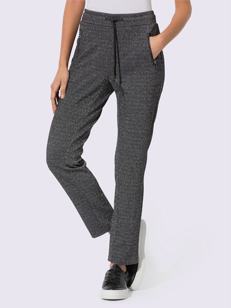 Pantalon jogpant qualité jersey très confortable, couleur noir, taille 52, marque Creation L - helline