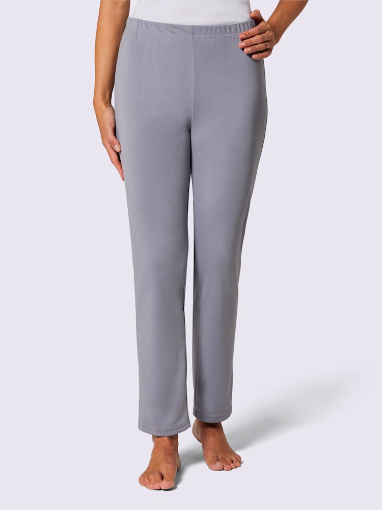 Pantalon d'intérieur confortable taille élastique, couleur gris, taille 46/48, marque feel good - helline