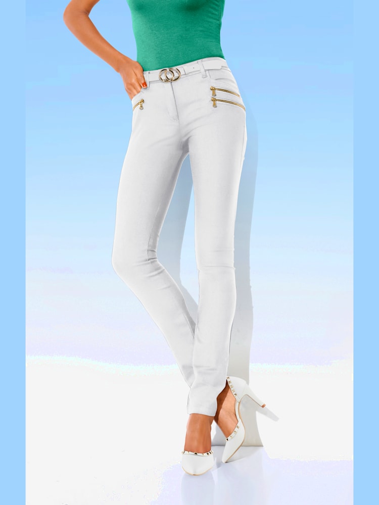 Pantalon extensible, couleur blanc, taille 40 - Witt