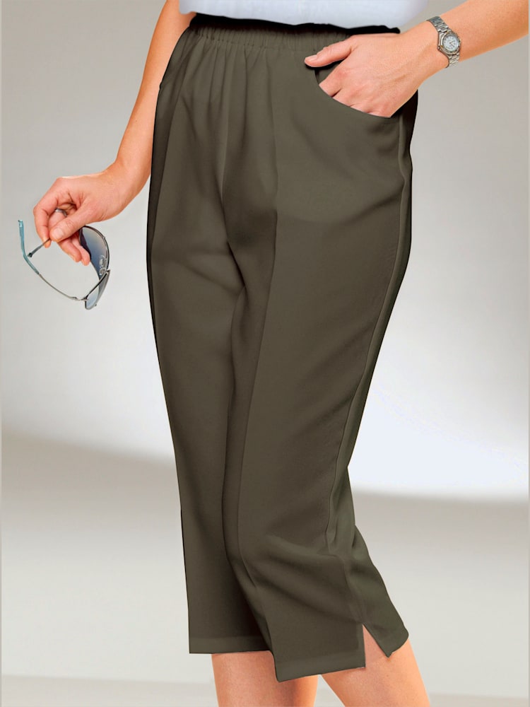 Corsaire sport avec plis repassés, couleur vert, taille 56 - Witt