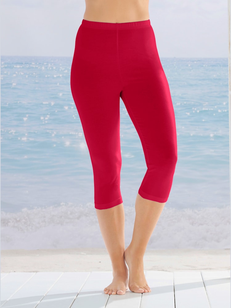 Legging court, couleur rouge, taille 40 - helline