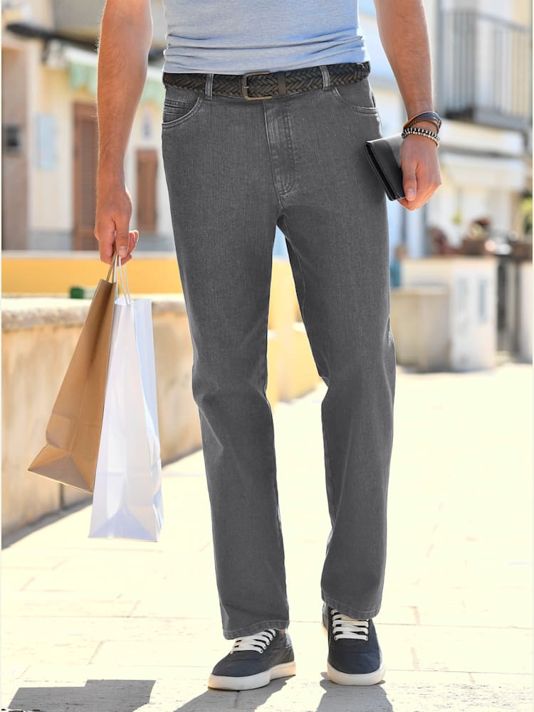 Jean marque brühl 5 poches coupe coupe swing-pocket, couleur gris, taille 28, marque Brühl - Witt