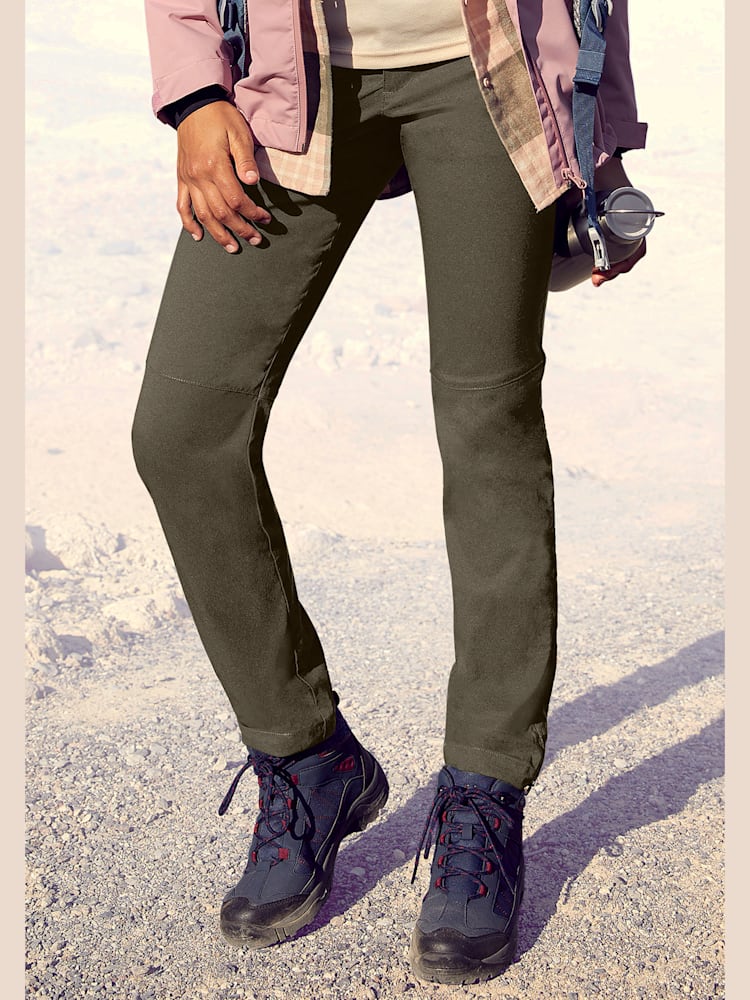 Pantalon de trekking pantalon de randonnée sportif en matière élastique, couleur vert, taille 40, marque LASCANA ACTIVE - helline