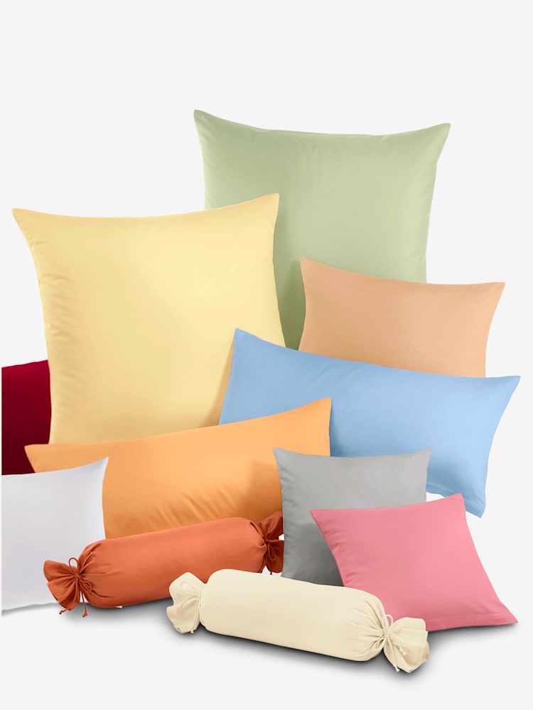 Housses de coussin flanelle très douce, couleur rouge, taille 15x40 cm,, marque wäschepur - helline