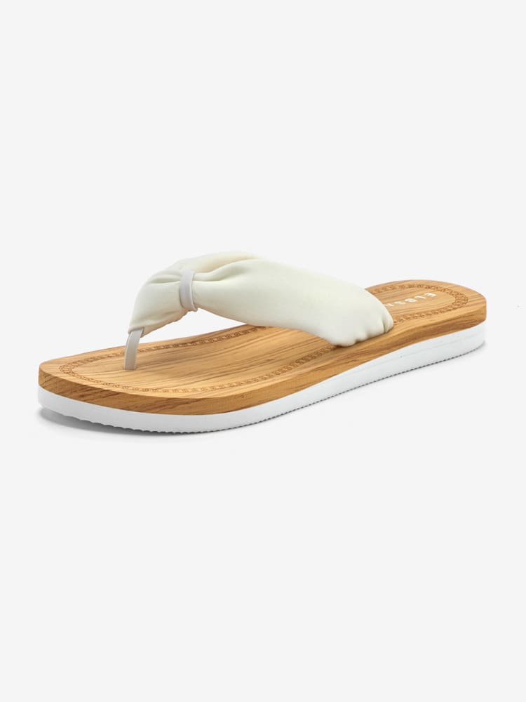 Tongs avec semelle imperméable, couleur blanc, taille 35, marque Elbsand - helline