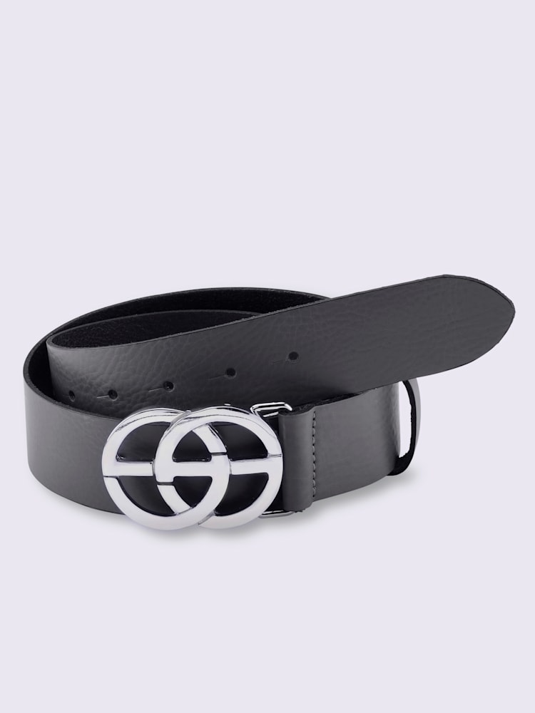 Ceinture boucle décorative, couleur gris, taille 115 - helline