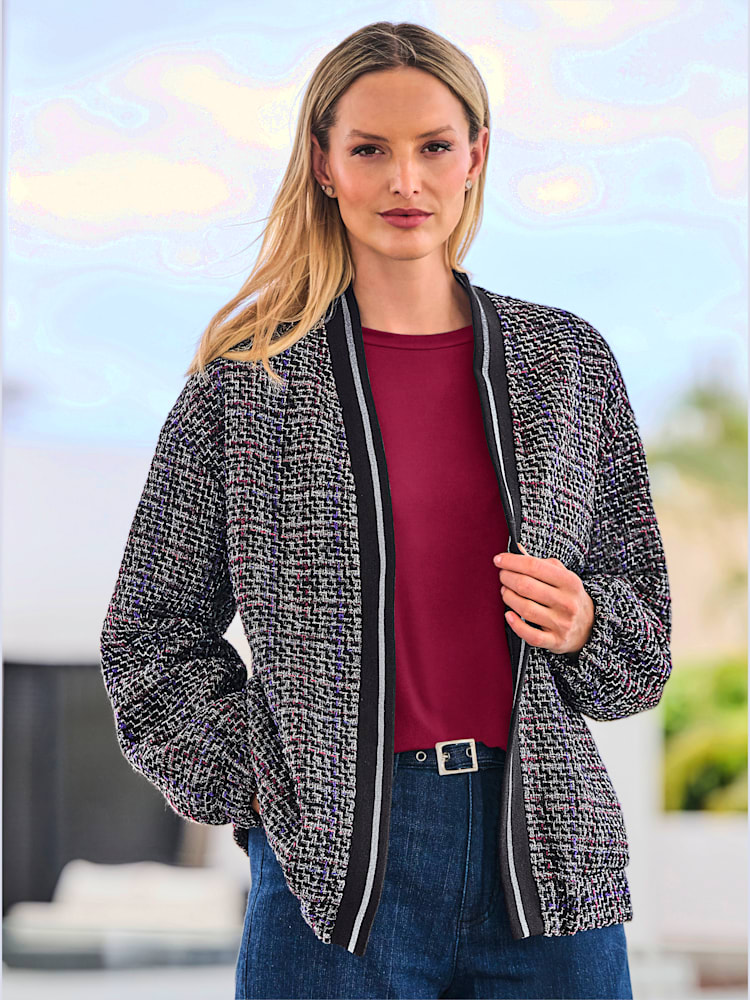 Blouson qualité bouclée chaude, couleur noir, taille 44, marque Rick Cardona - helline