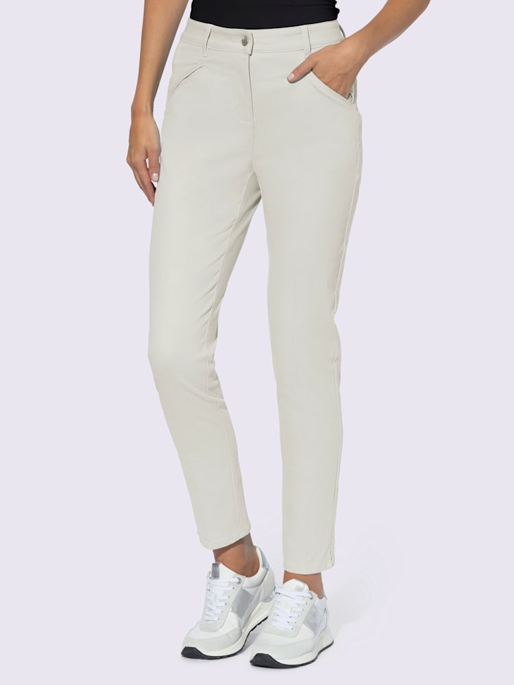 Pantalon skinny qualité extensible, couleur couleur ivoire, taille 38, marque Rick Cardona - helline