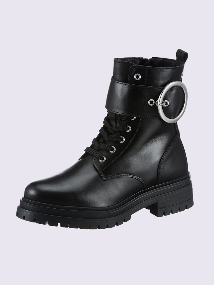 Bottines de fabrication portugaise, noir uni, taille 38 - helline