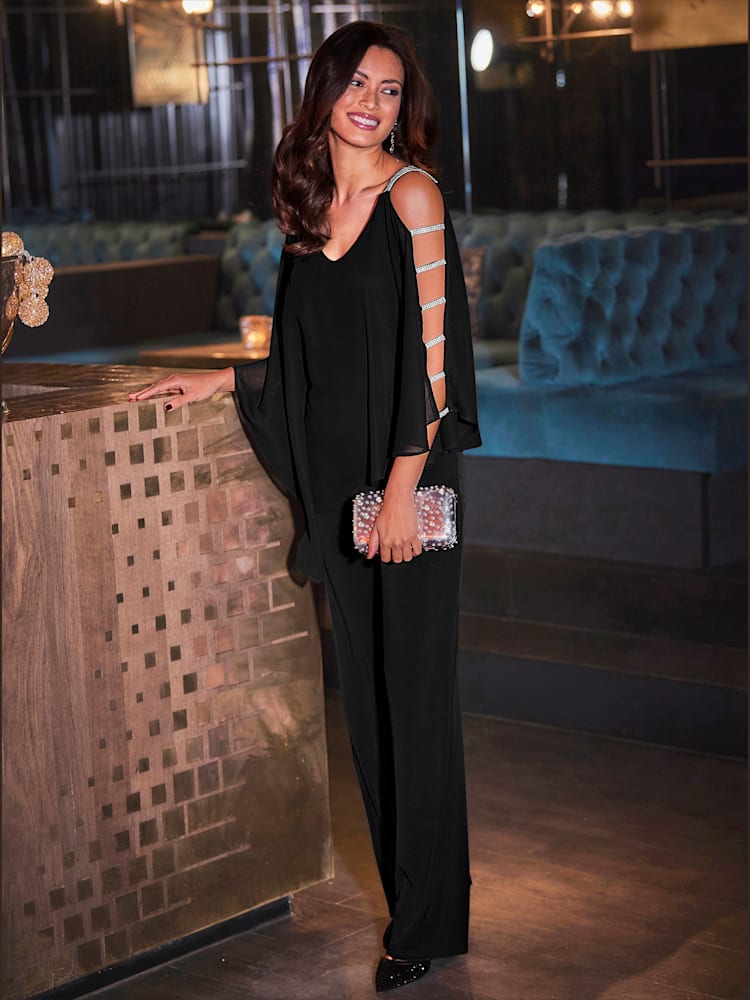 Combinaison affinant, couleur noir, taille 40, marque Ashley Brooke - helline