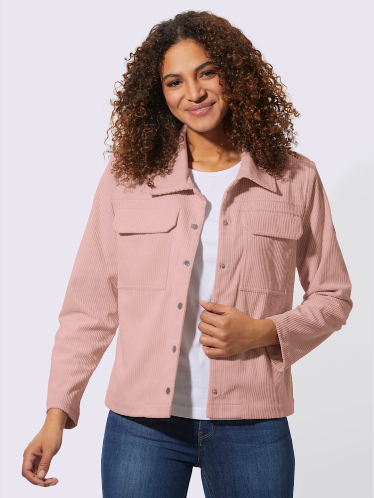 Veste en velours côtelé qualité velours très douce, couleur couleur ivoire, taille 46, marque Collection L - helline