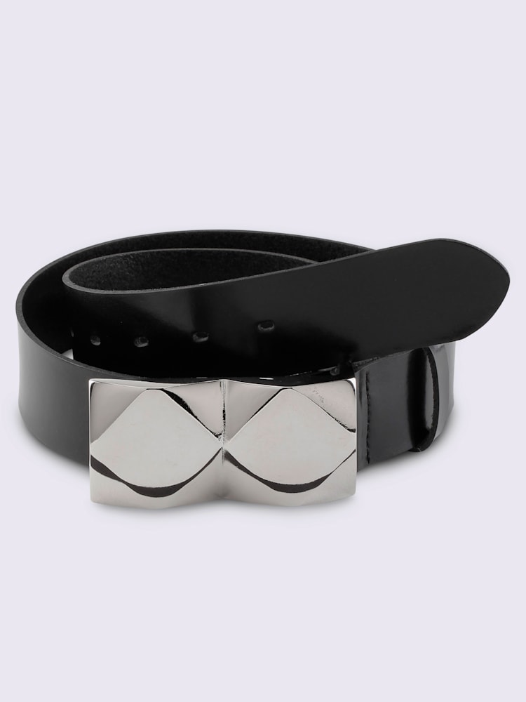 Ceinture boucle décorative, couleur noir, taille 75 - helline