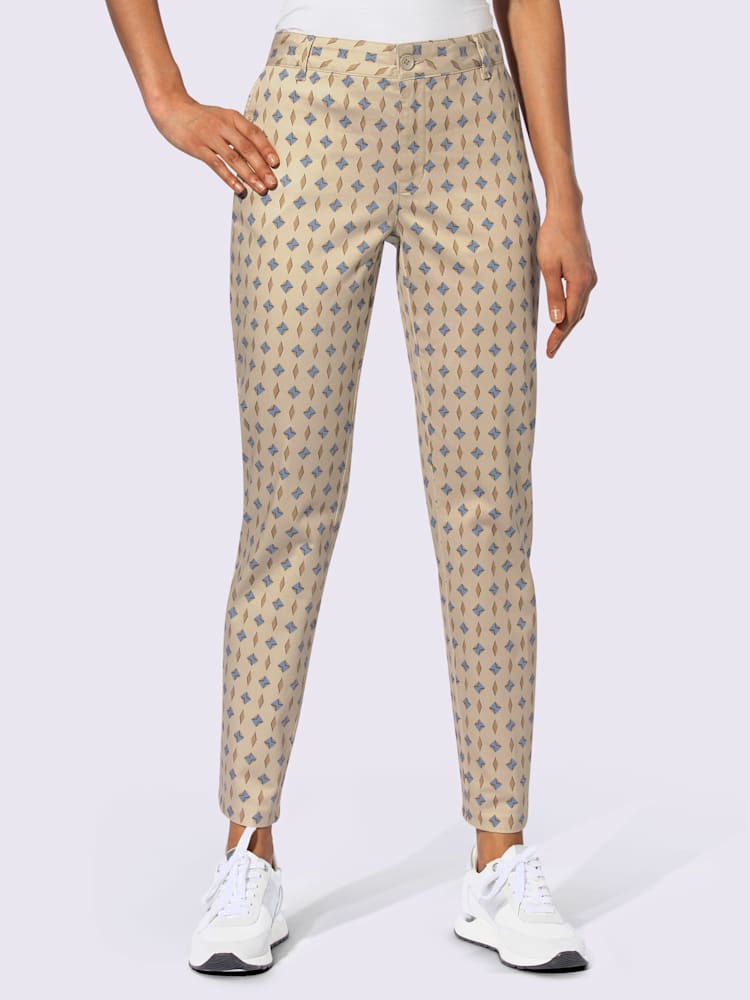 Pantalon 7/8 qualité tissée, couleur marron, taille 42, marque Rick Cardona - helline