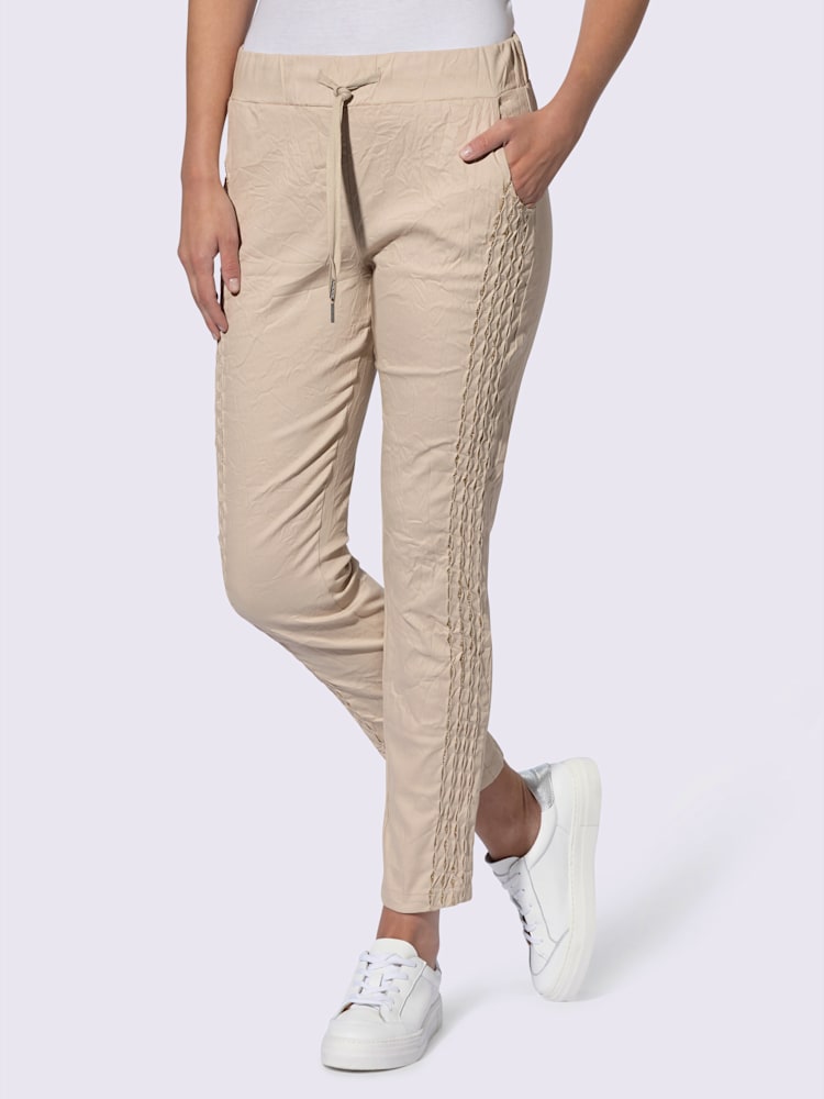 Pantalon qualité tissée, couleur marron, taille 50, marque Mandarin - helline