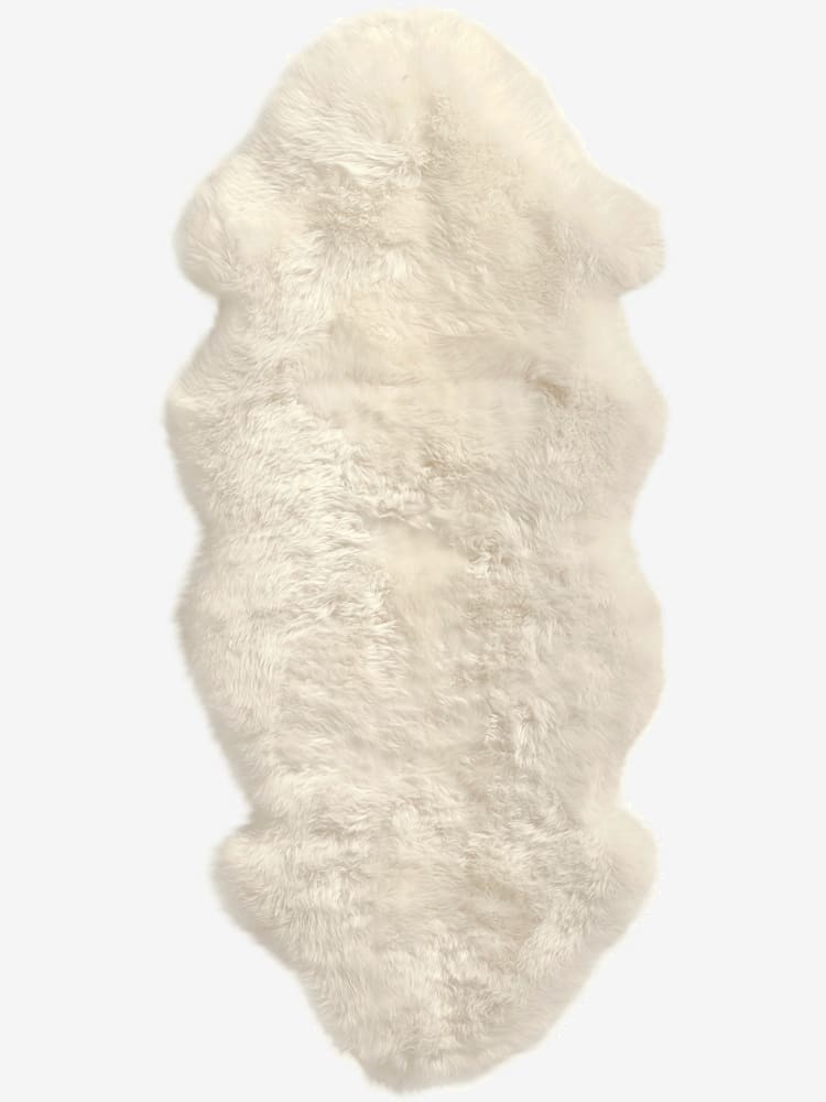 Peau d'agneau produit naturel, couleur couleur ivoire, taille env. 68x100 cm, marque helline home - helline