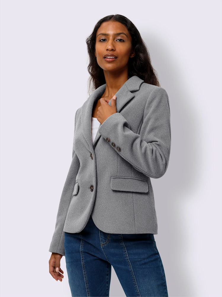 Blazer qualité laine, couleur gris, taille 40, marque Best Connection - helline