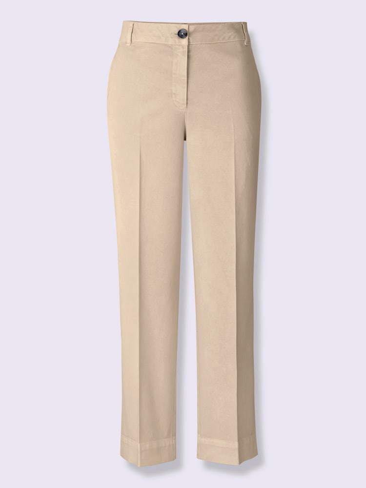 Pantalon 7/8 forme courte tendance, couleur marron, taille 44, marque Rick Cardona - helline