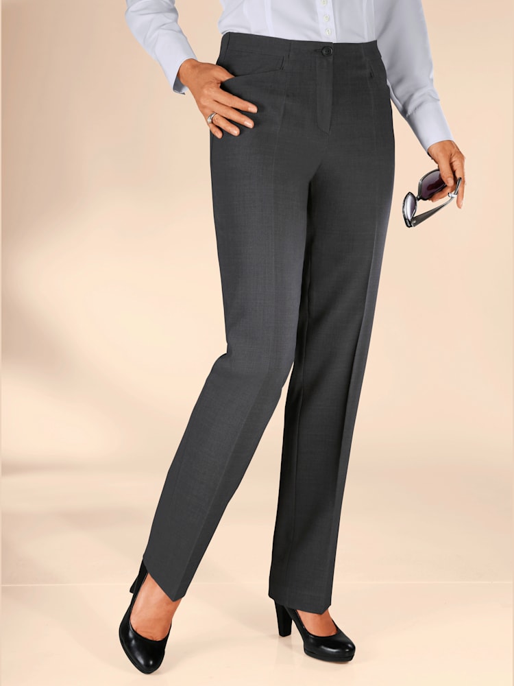 Pantalon costume effet ventre plat ceinture élastique au dos, couleur gris, taille 54, marque Come on - Witt