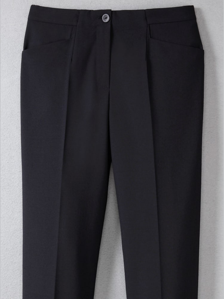Pantalon costume effet ventre plat ceinture élastique au dos, couleur noir, taille 50, marque Come on - Witt