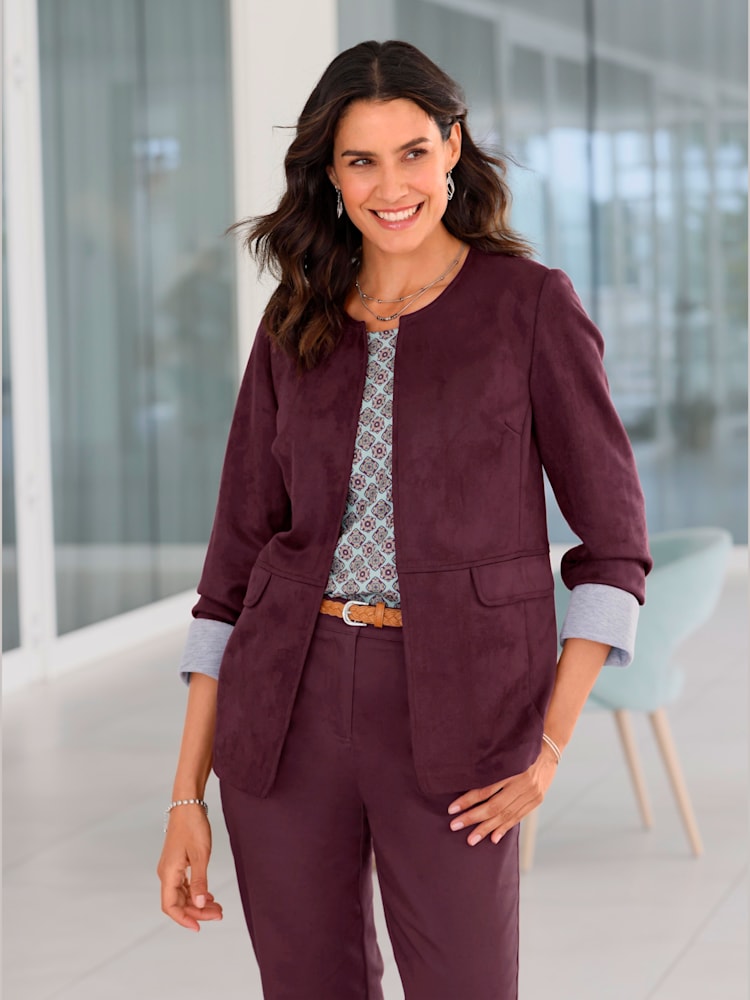 Blazer en synthétique polyester recyclé, couleur rouge, taille 50 - Witt