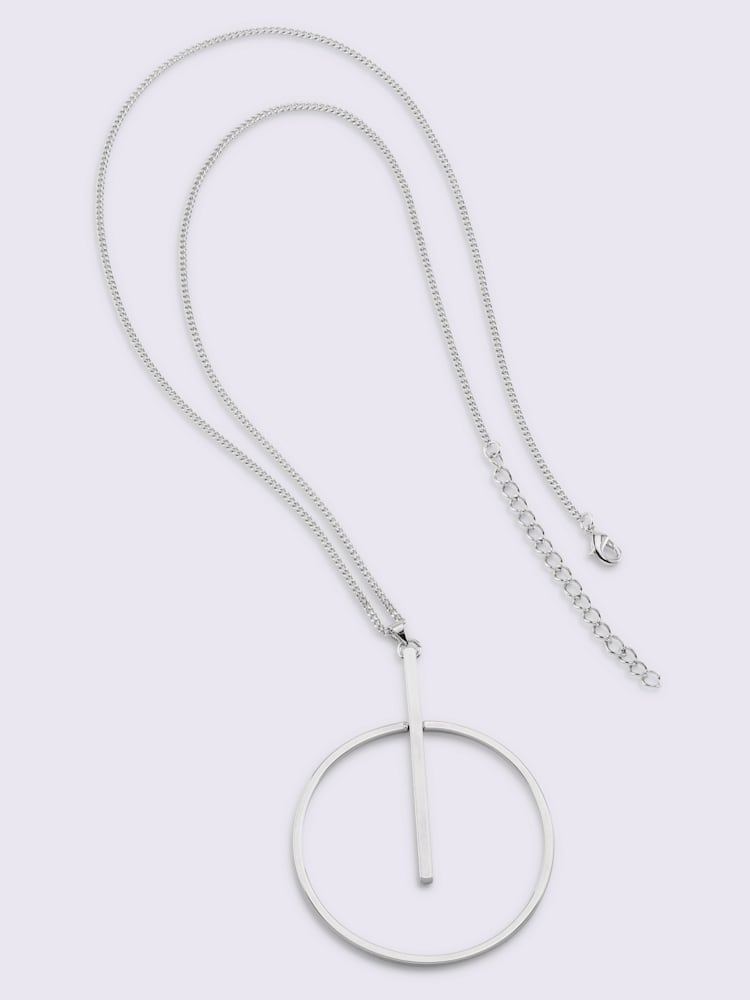 Chaîne avec pendentif magnifique collier, couleur argent, taille 0 - helline