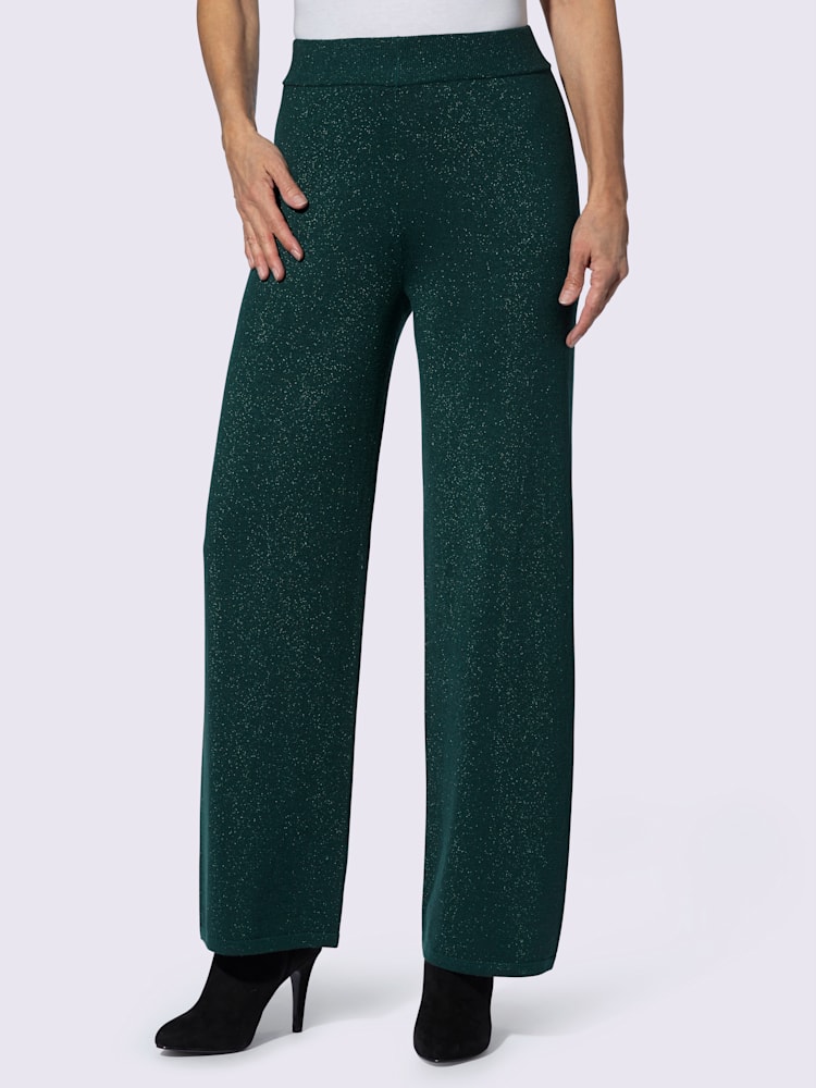 Pantalon en tricot 50% viscose (ecovero), couleur bleu, taille 40, marque Fair Lady - Witt