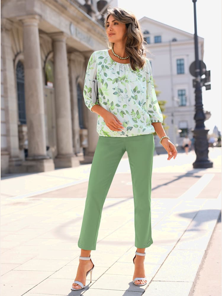 Pantalon qualité coton, couleur vert, taille 48, marque Fair Lady - Witt