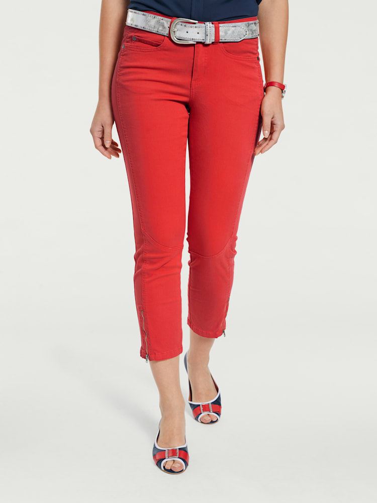 Pantalon skinny coupe skinny, couleur rouge, taille 36, marque Rick Cardona - helline