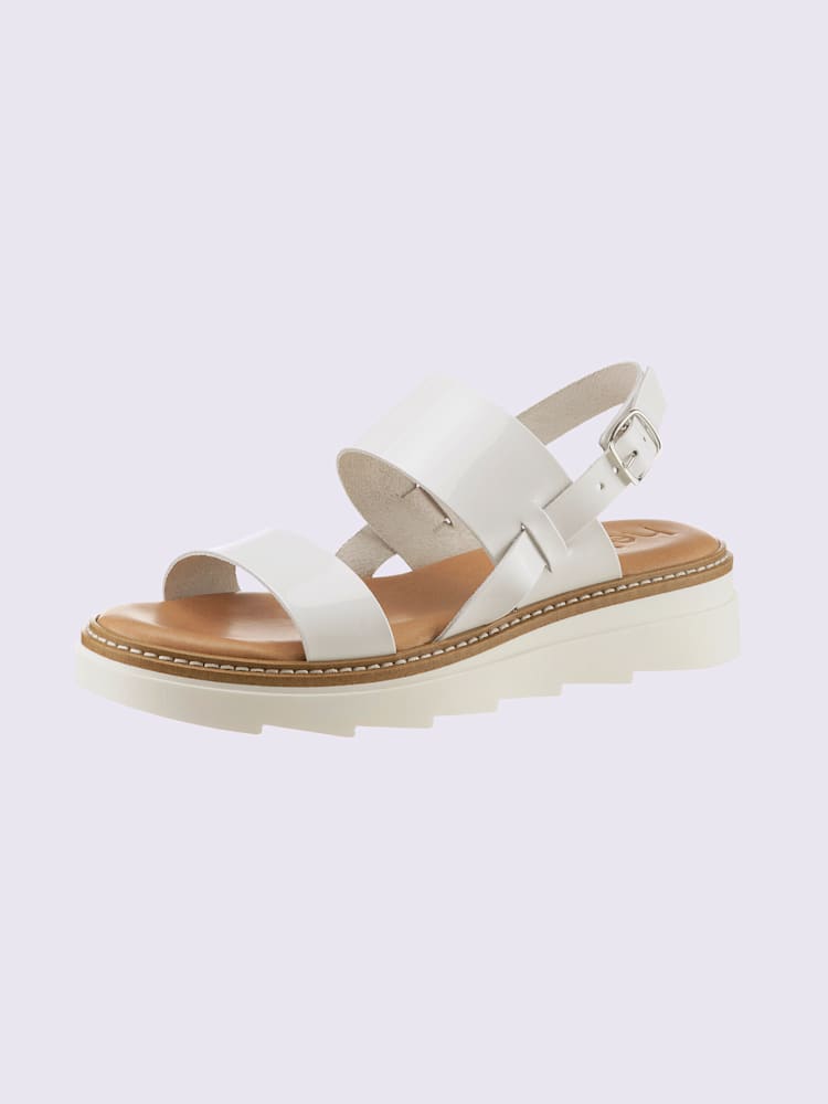 Sandales de fabrication italienne, couleur blanc, taille 38 - helline