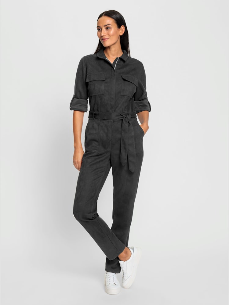 Combinaison toucher velouté, couleur noir, taille 44, marque Rick Cardona - helline