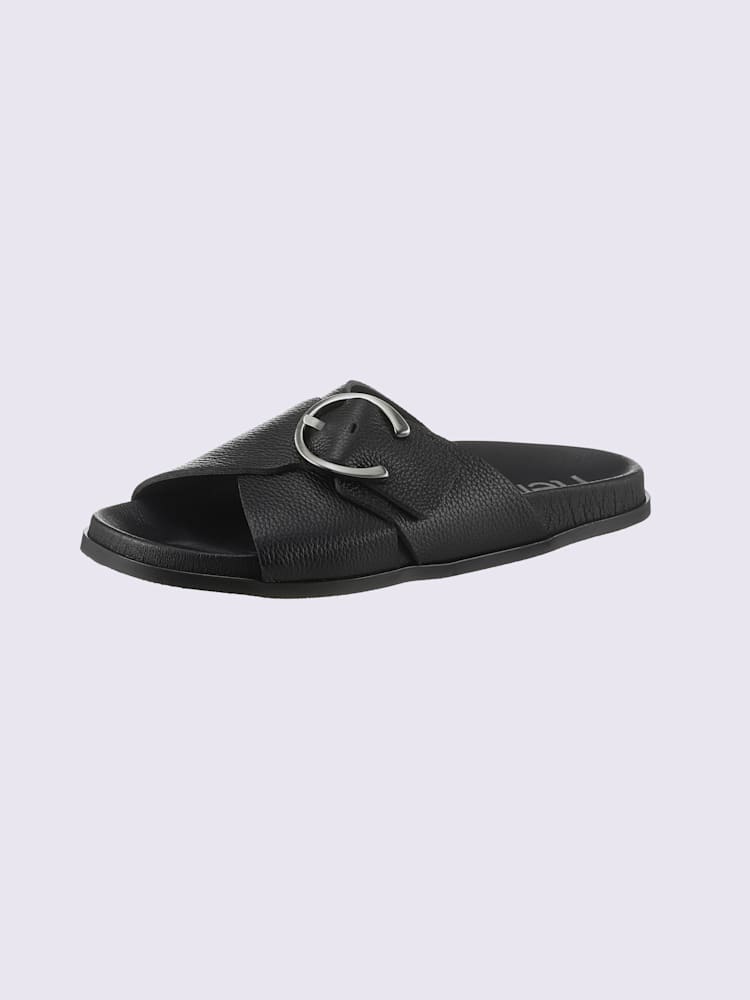Mules de fabrication portugaise, noir uni, taille 37 - helline