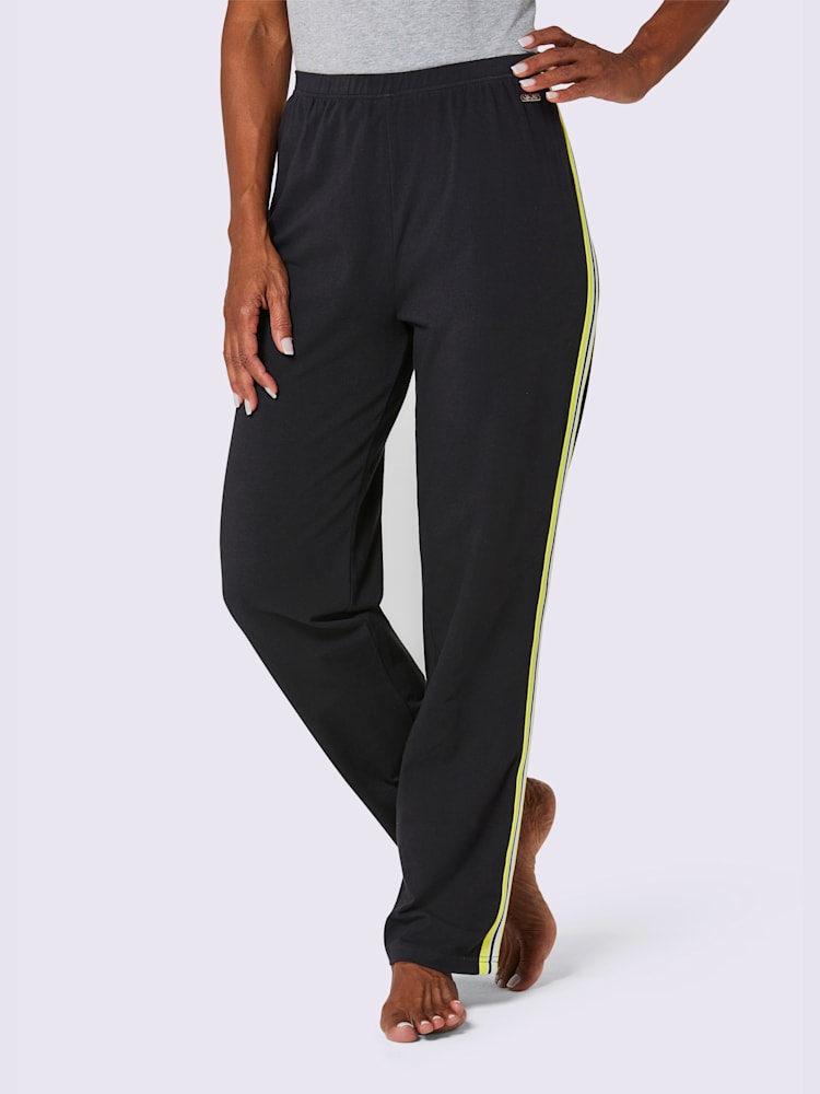Pantalon jersey fin, couleur noir, taille 46/48, marque feel good - helline