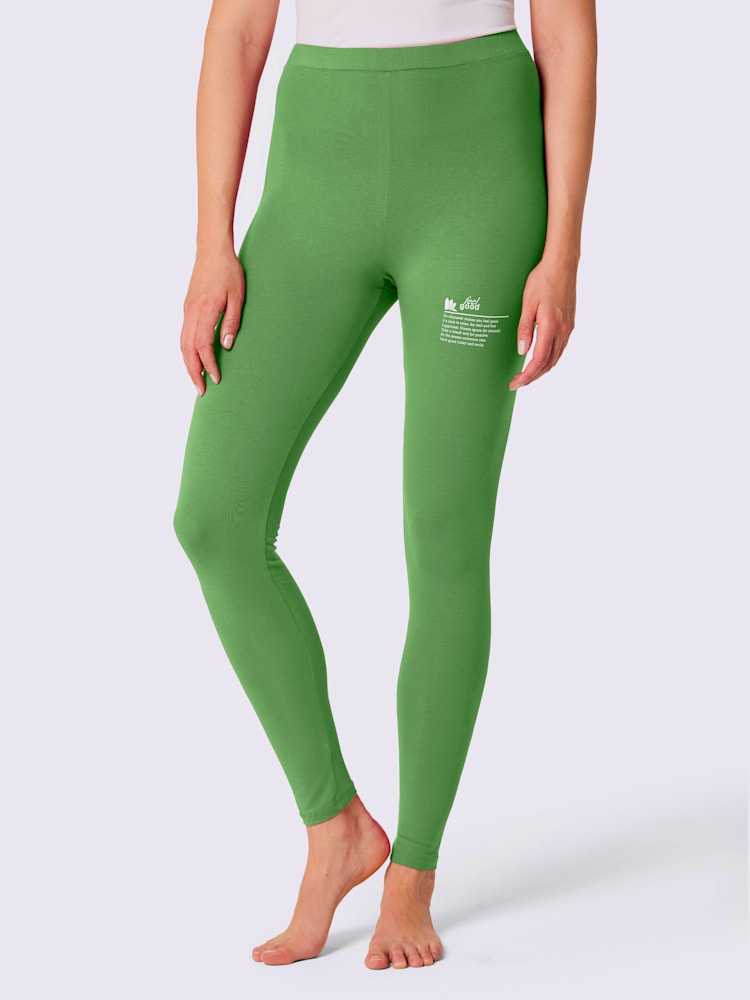 Legging jersey fin, couleur vert, taille 50/52, marque feel good - helline