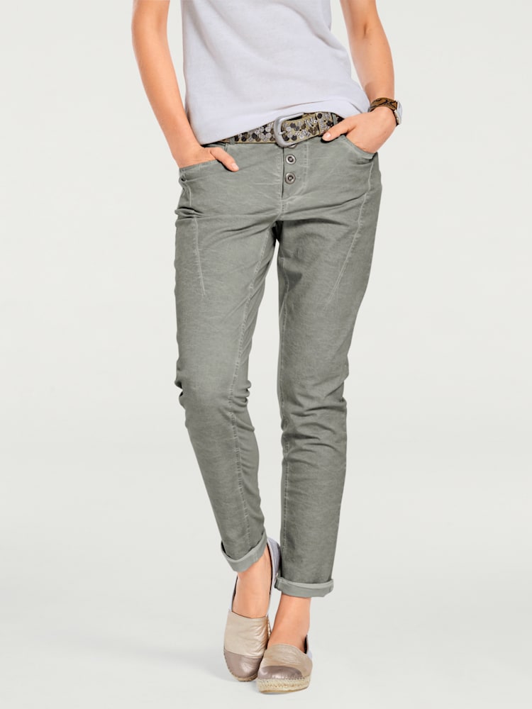 Pantalon en jersey coupe carotte, couleur bleu, taille 36, marque Rick Cardona - helline