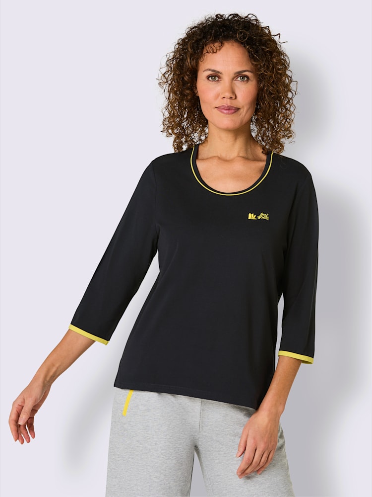 T-shirt jersey fin, couleur noir, taille 38/40, marque feel good - helline